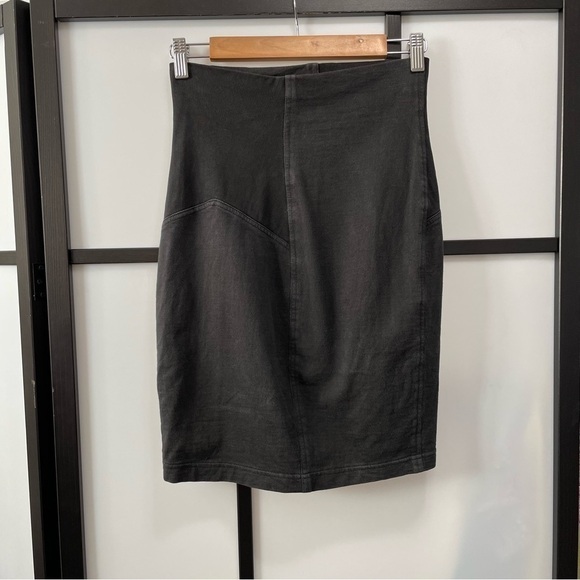 [S] True Vintage Y2K Tereza Ferraz Black & Grey Patchwork Body Con Mini Skirt - Picture 1 of 9